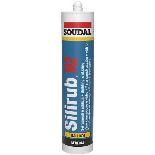 Silirub N2 Sigillante siliconico neutro Bianco /Trasparente 300 Ml edilizia e vetrate